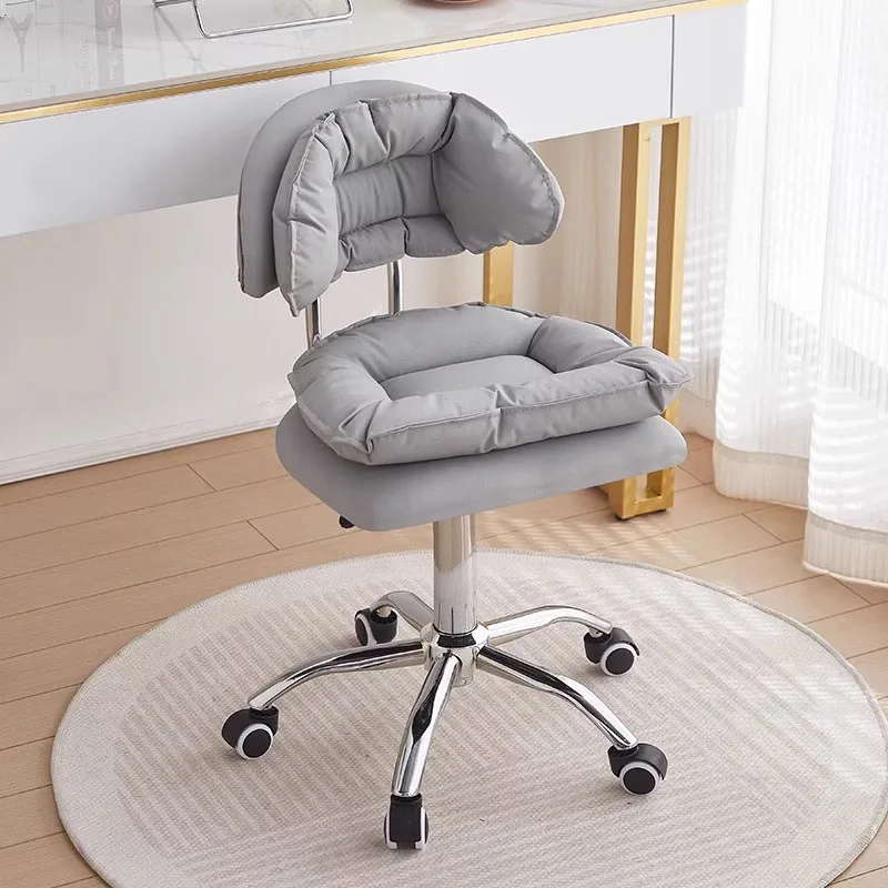 Rolling Chair Company Beauty Nail Lifting Swivel Chair Bar Stool with PP Handle and Rotating Roller, Adjustable