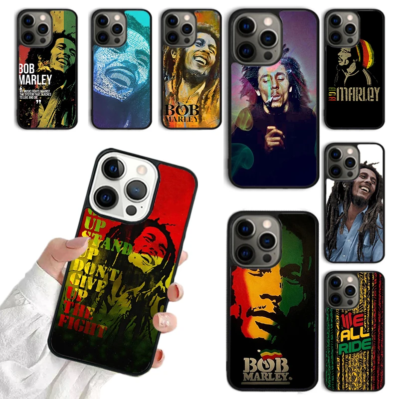 Bob Marley Quotes Rasta Reggae Phone Case For iPhone 16 15 14 13 12 Mini 11 Pro Max Plus X XS Max XR Cover coque