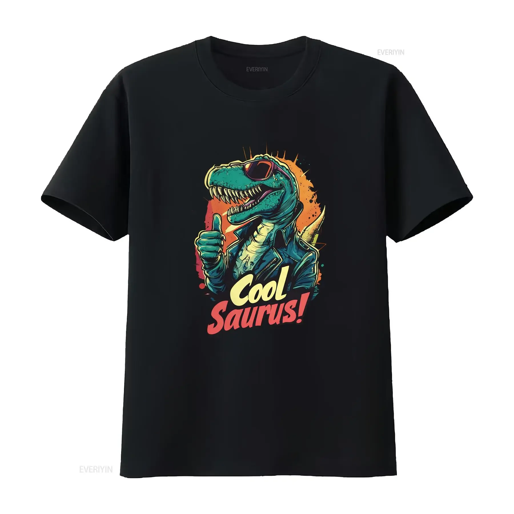 Retro Dinosaur T Shirt Cool Saurus Thumbs Up Funny Print Lover ArT vintage Washed Comfortable Slightly designer clothes graphic