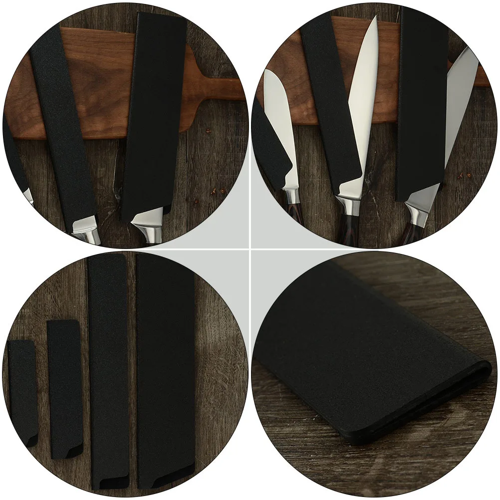 Cubiertas de cortador flocado de larga duración, fundas de cuchillos rentables para uso en exteriores y en la cocina, 2 uds.