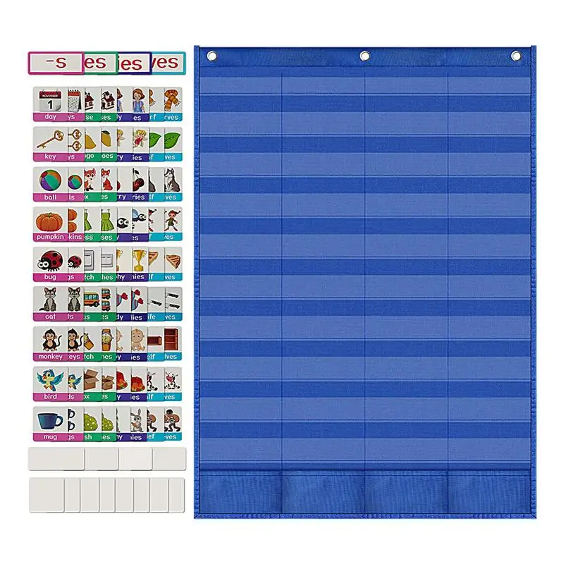 

Pocket Chart Singular Plural Words Card Words Cards For Educational Patterns Waterproof For Kids Teacher Students Classroom