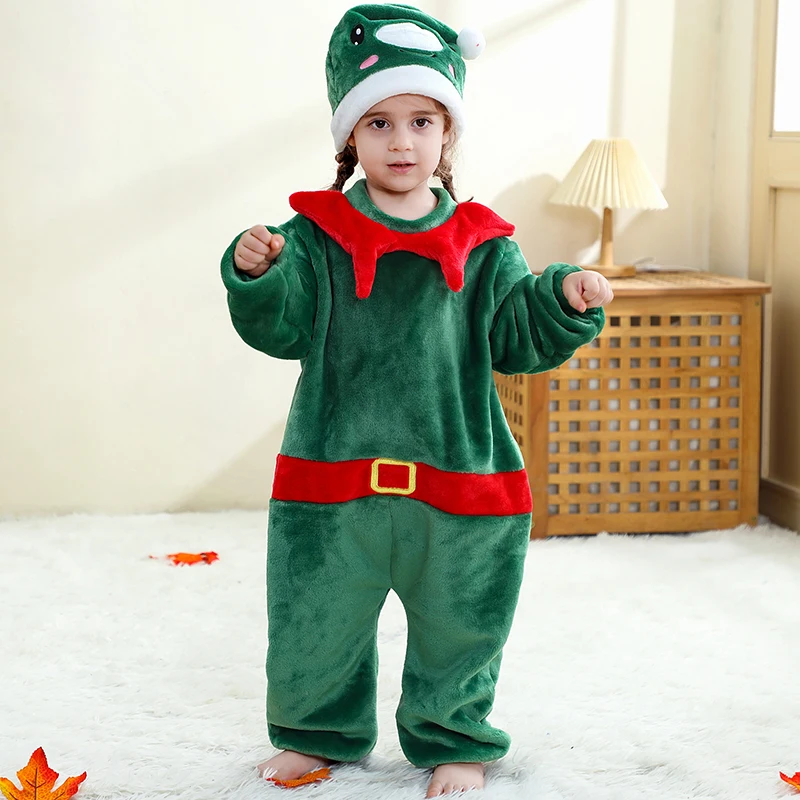 MICHLEY Karneval Baby Strampler Flanell Cosplay Kleinkind Säugling Kleidung Overall Bodysuits Jumpsuit Kostüm für Mädchen Jungen – Detail 4