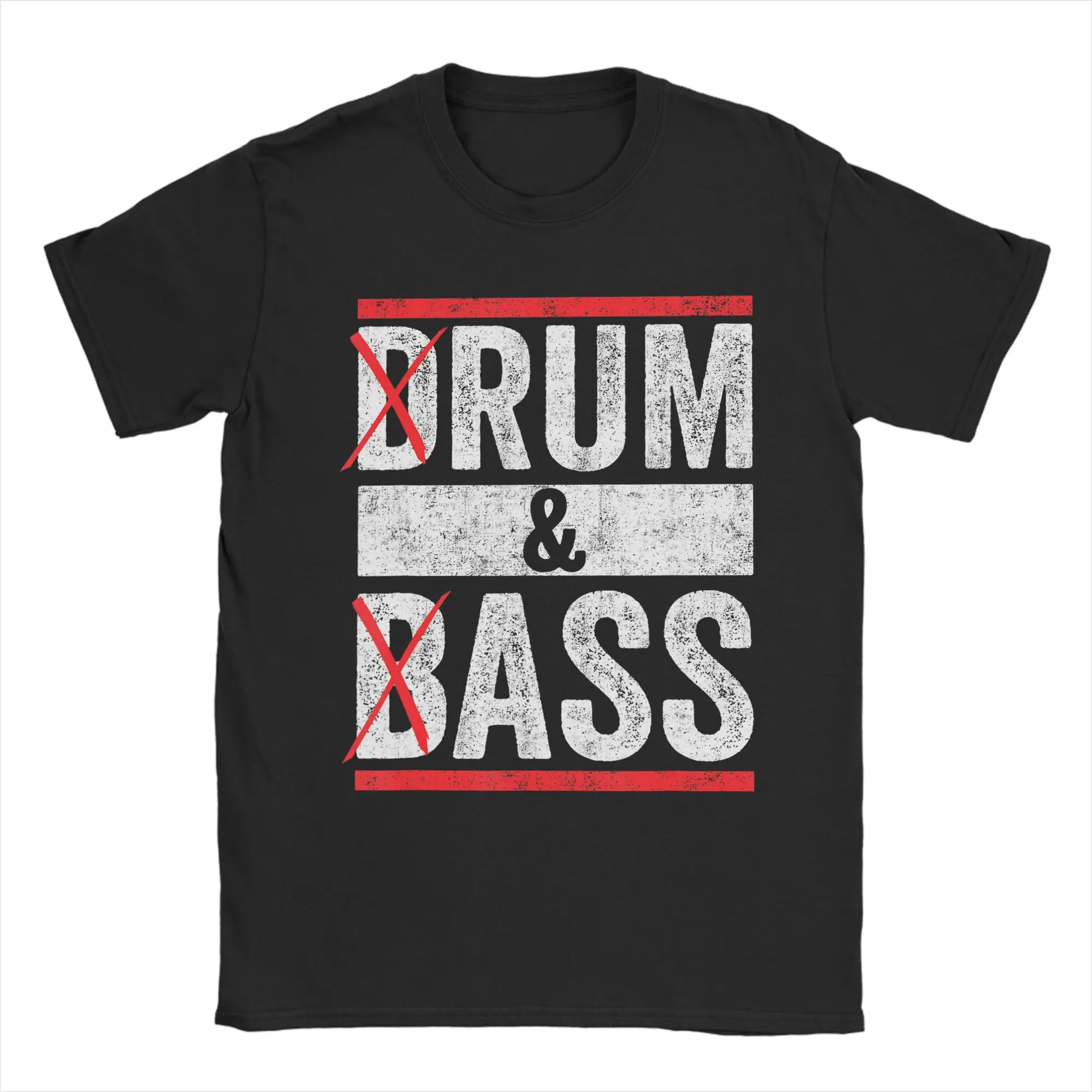 Vintage Drum &Amp; Bass -Rum &Amp; Ass Funny T Shirt Beach  Pure Cotton T-Shirts For Adult Harajuku Casual Tee Shirt Clothes