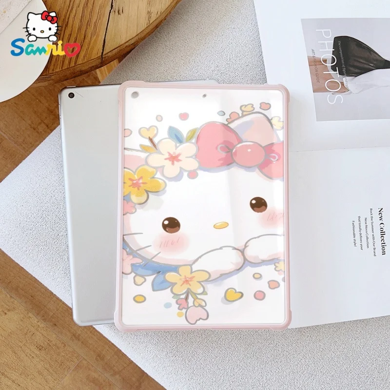 

Sanrio Hello Kittypattern Pink iPad Transparent Drop Case, suitable for iPad Pro 2022/2024, iPad Air 3/5, iPad Mini 6, iPad 6/10