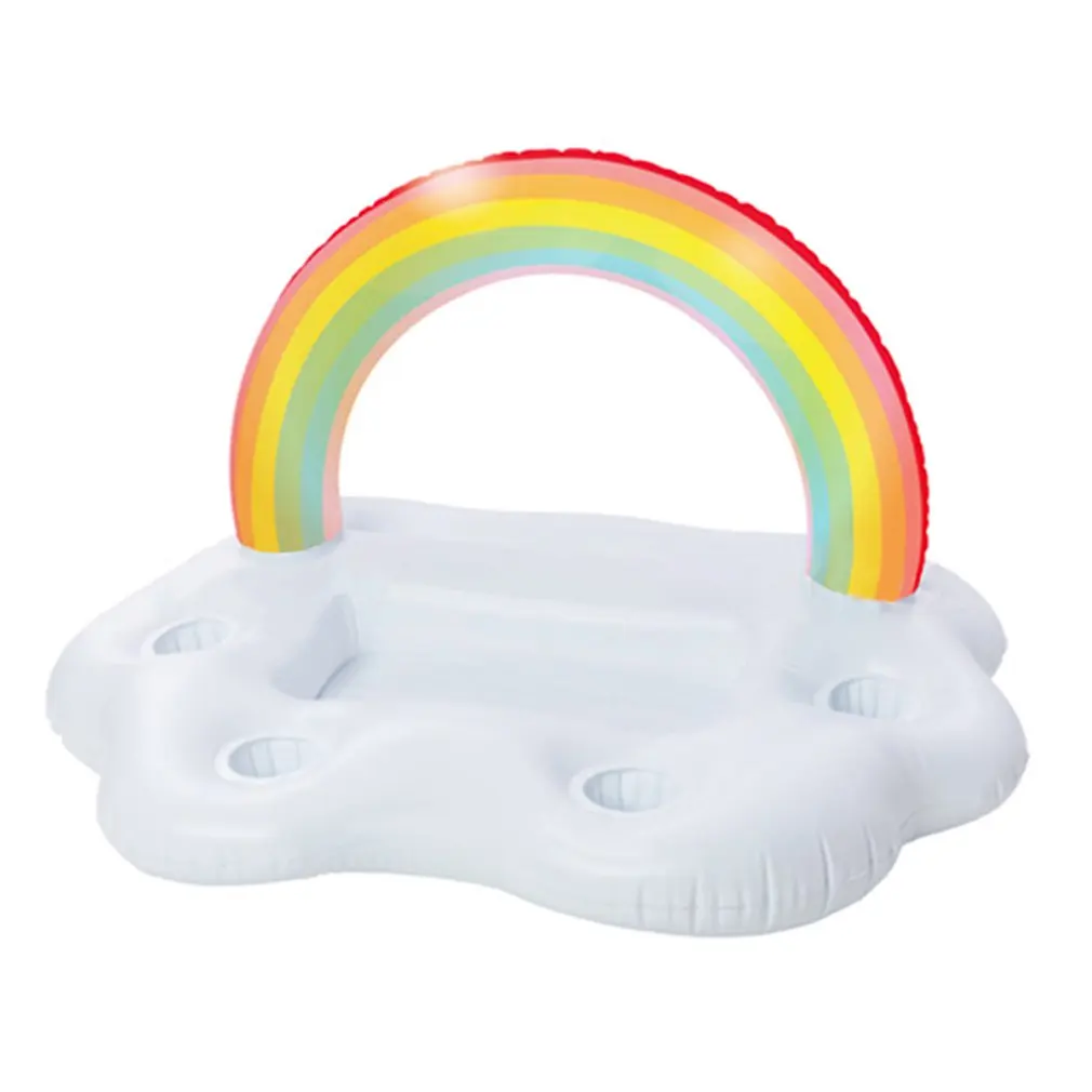 1pcs Rainbow Baby Swimming Ring Infant Float Pool Swimming Circle Inflatable Baby Floating Seat Summer Beach Party Pool Toys