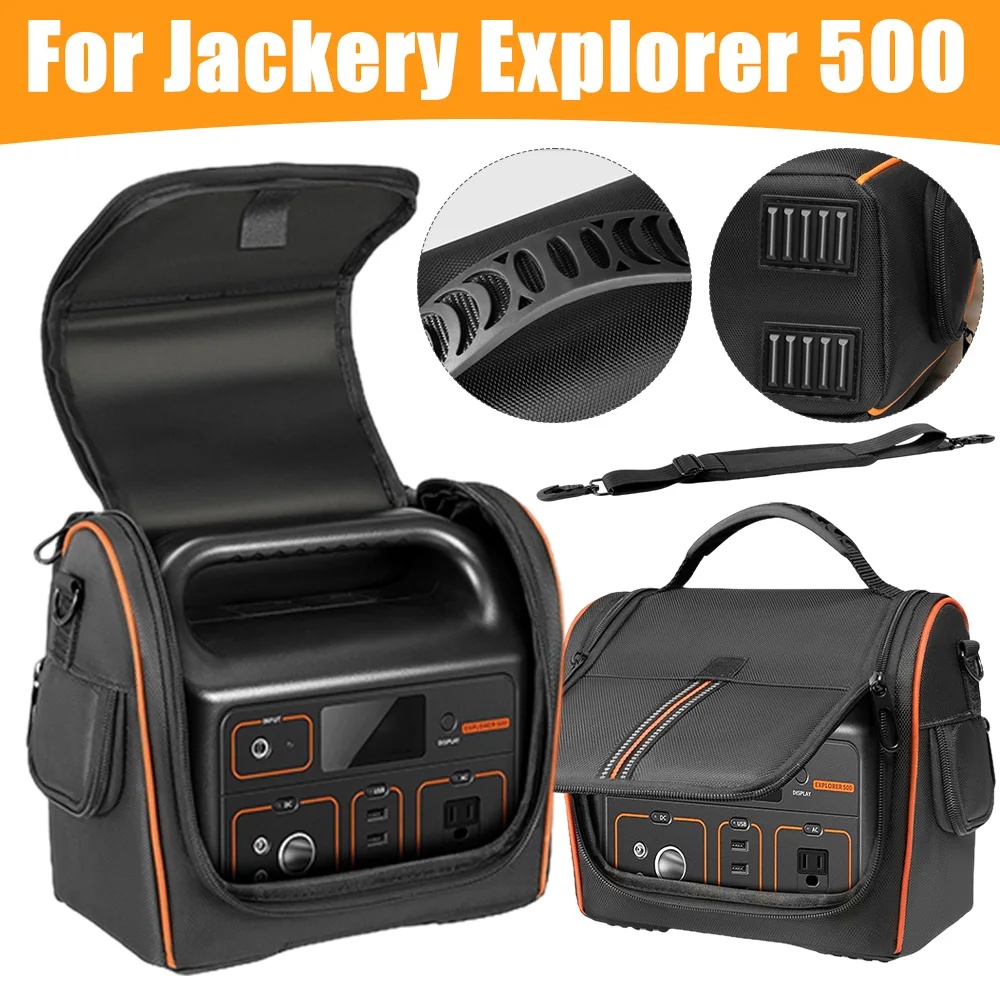 Carrying Case Bag Waterproof Portable Shoulder Bag Outdoor Crossbody Bag for Jackery Portable Power Station Explorer 500