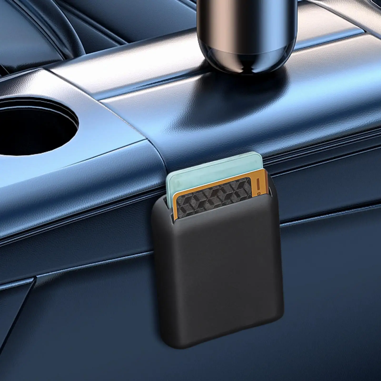Car Card Organizer Adhesive Interior Receipt Storage Slot Registration Card Holder for Cars Sedans SUVs Trucks Pickups