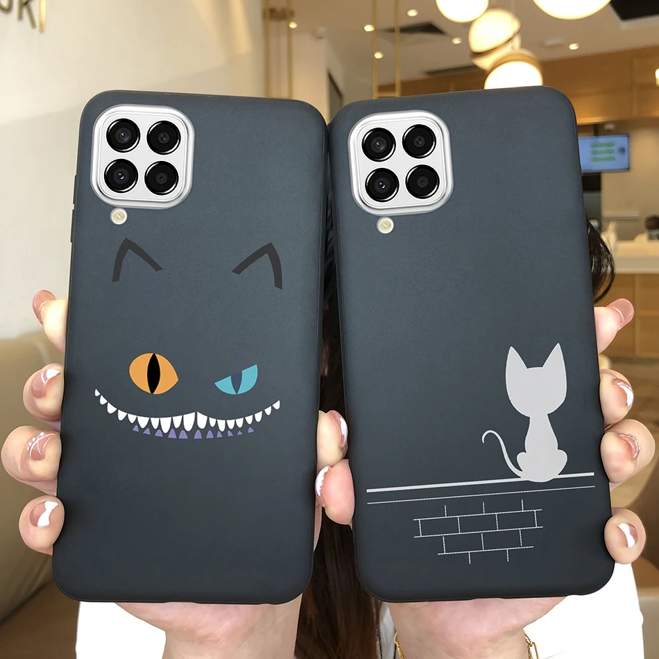 For Samsung Galaxy M33 5G Case Heart Cartoon Silicone Matte Shockproof Phone Cover For SamsungM33 GalaxyM33 M 33 Funda Shell TPU