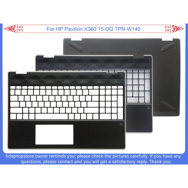 

Z New For HP Pavilion X360 15-DQ TPN-W140 Palmrest Keyboard Cover / Bottom Case