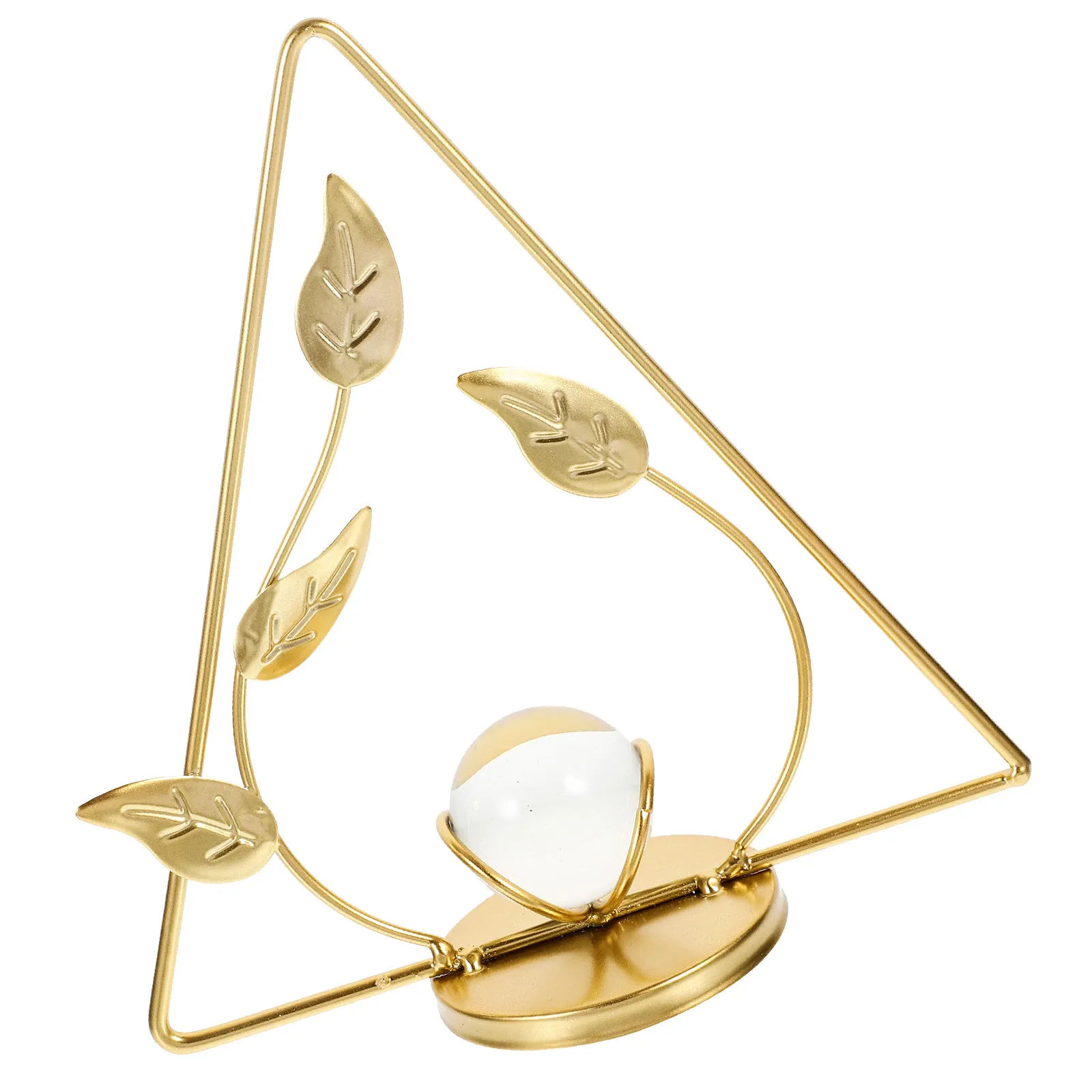 Ginkgo Leaf Ornament Golden Metal Leaf Sculpture Smooth Surface Charming Luster Elegant Rustic Home Decor Table Statue Desktop