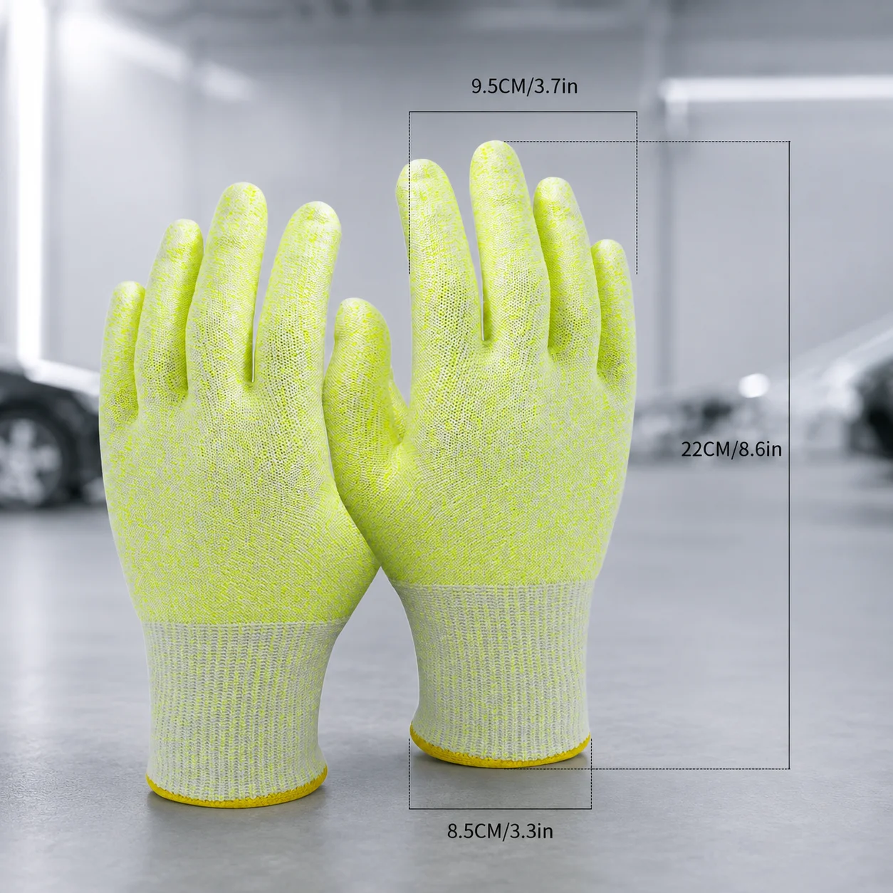Car Wrap Tool 1 Pair Fluorescent Anti Static Cut Resistant Gloves for Vinyl Wrap Tool PPF Tool Window Tint Tool Installation