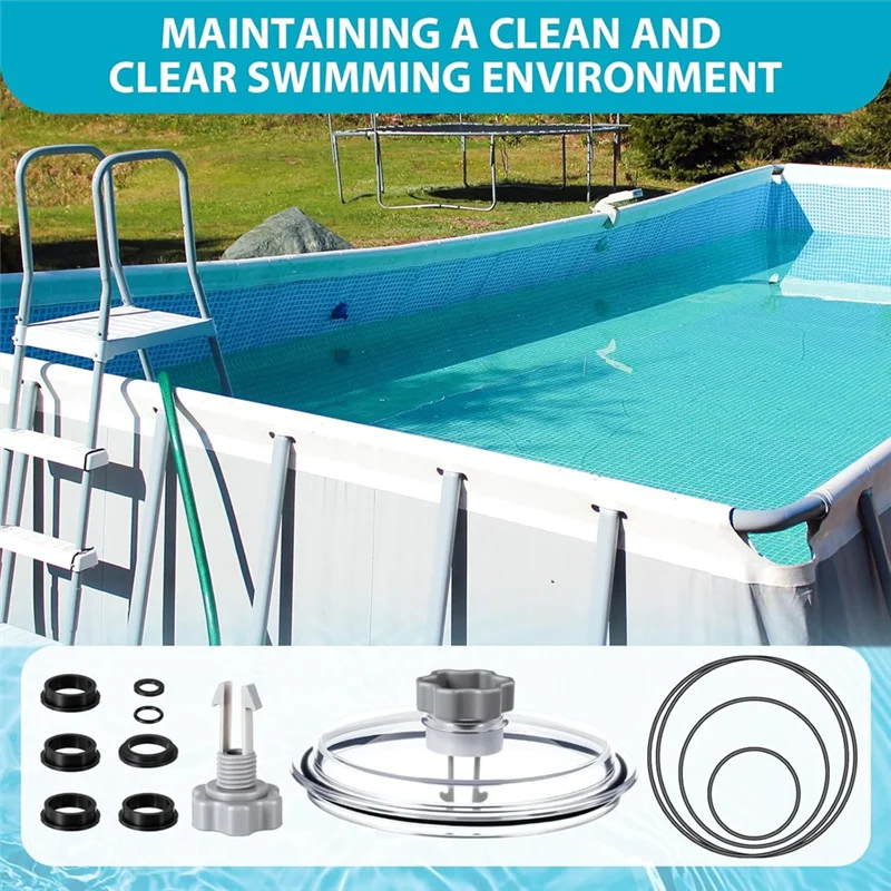 

【24 Hours Sale】SF80110-1 Replacement Parts Kit Leaf Trap Cover Lid O-Rings Valve Sand Filter Pump Seal Gasket 12 Inch Compatible