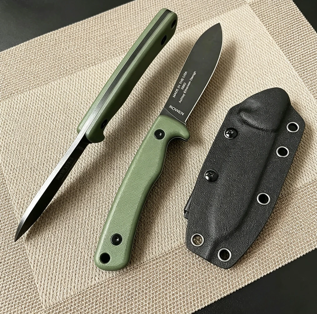 

AGK Full Tang Fixed Blade Knife, 1095 High Carbon Steel Blade, Outdoor Camping EDC Knife with Sheath, Mens Gift Cutting Tool