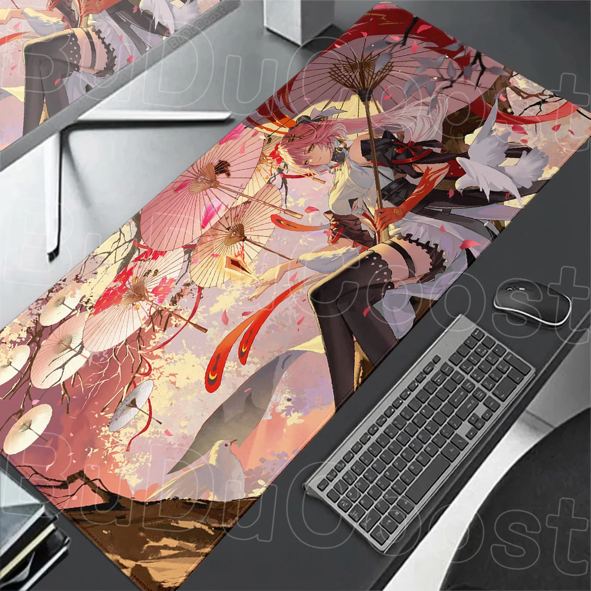 Mousepad Gaming Wuthering Waves HD Extended Table Gamer Speed Keyboard XL Cute Changli Office Carpet Durable Lock Edge Mouse Mat