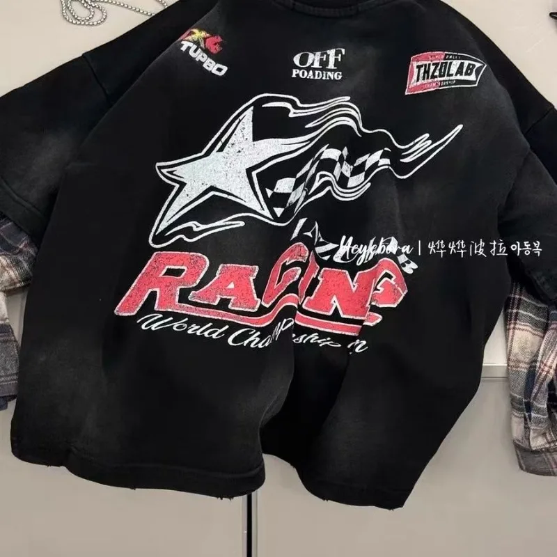 2025 الربيع والخريف جديد الأولاد هوديي كم طويل ريترو وهمية قطعتين قميص مطبوع للأطفال موضة عادية أسفل قميص #4