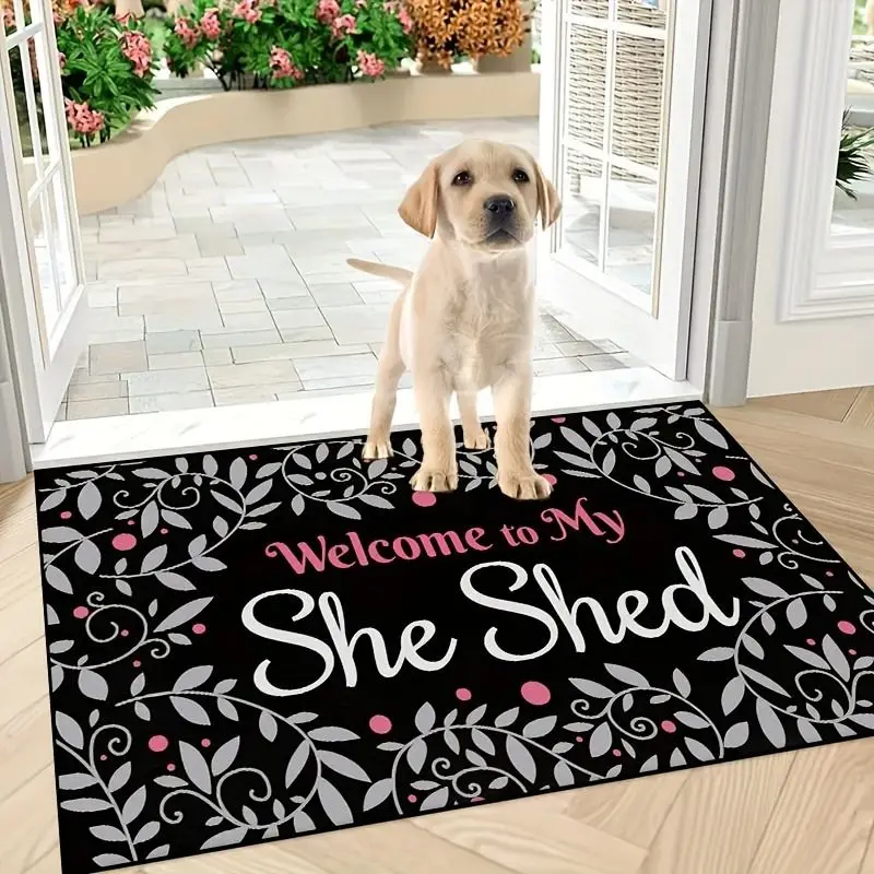 Welcome Mat Doormat Non-Slip Doormat Washable Rug for Living Room Bedroom Kitchen Office Waterproof Carpe