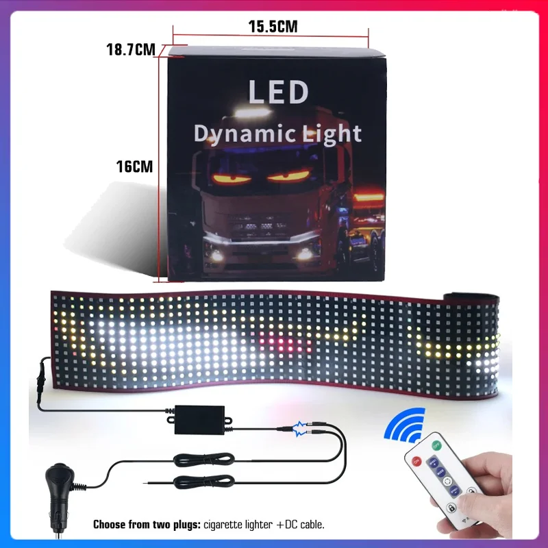 LED Logo voiture démon yeux APP veilleuse bricolage Programmable affichage LED Flexible pour voiture camion accessoire LED matrice panneau de pixels