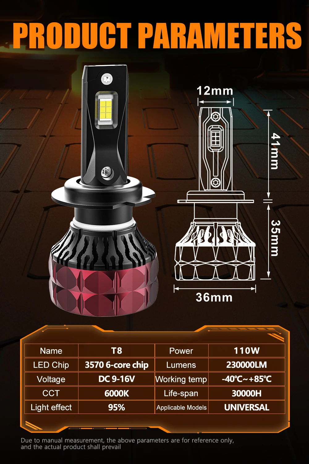 

CARYSG Canbus 230000LM 110W Car LED Light H4 H7 Car Headlight Bulbs H1 H11 9005 HB3 9006 HB4 HIR2 6000K Lights 12V Auto Lamp