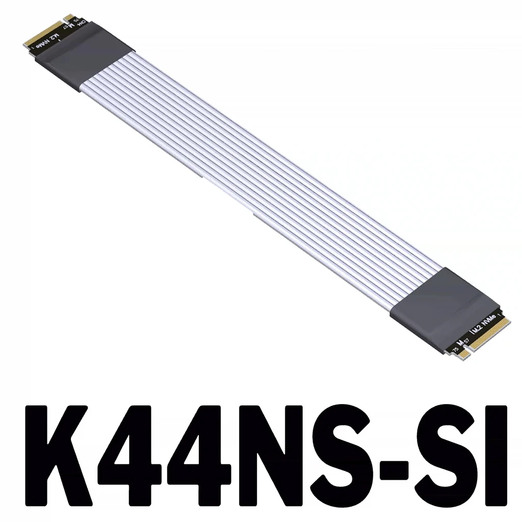 K44 Series M.2 NVMe PCIe 5.0 x4 Gen5 128Gbps TX-RX Signal Interconnection Cable Male to Male Signal Connection Extension Cable