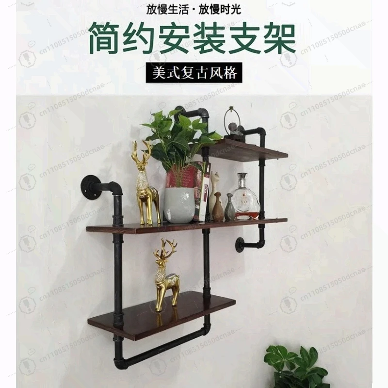 

Настенная полка из кованого железа, винная полка, украшение в индустриальном стиле, креативная перегородка, настенная полка, американская