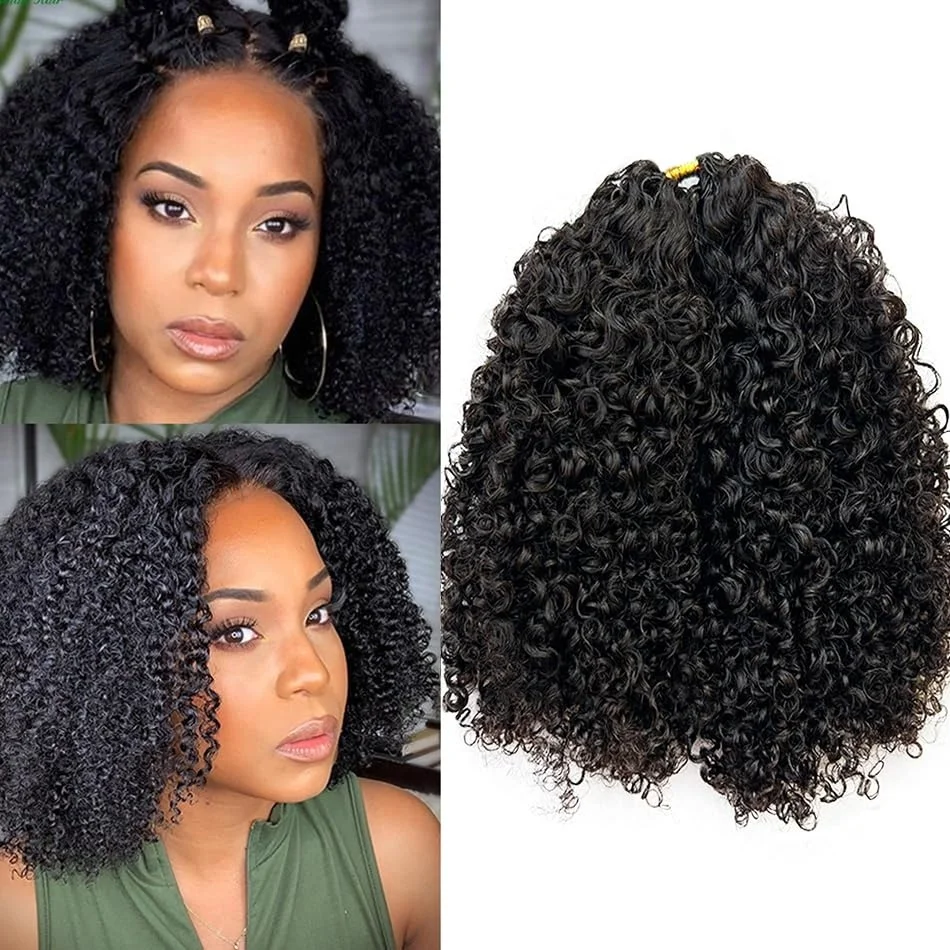 

Наращивание волос Deep Wave Crochet: бесшовные, предварительно разделенные, бразильские, кудрявые, для плетения крючком