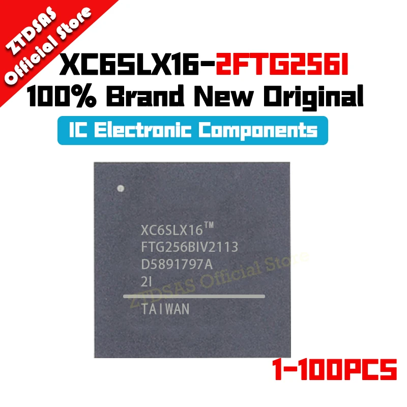 1-100Pcs New Original XC6SLX16-2FTG256I XC6SLX16-2FTG256 XC6SLX16 XC6SLX XC6SL XC6S IC MCU FTBGA-256 Chip