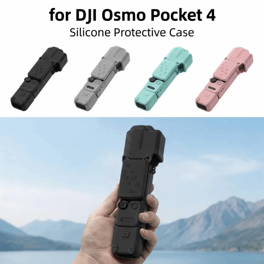 

Silicone Material Lens Protector Soft Protective Anti-scratch Protective Case Shockproof Anti Drop for DJI Osmo Pocket 4