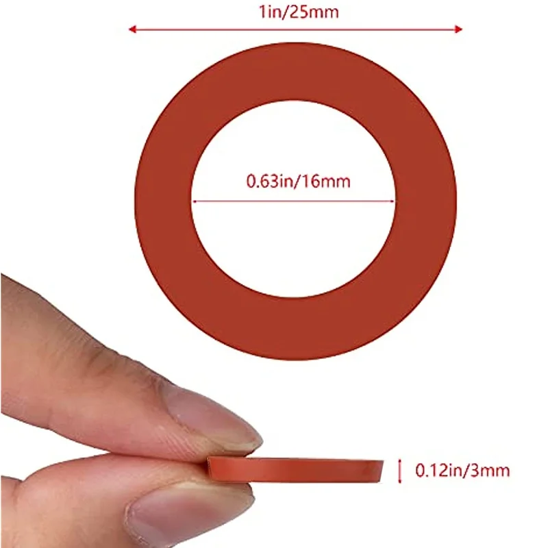 10/20pcs 3/4 Inch Heavy Duty Garden Hose Water Faucet Washers Silicone Rubber Washers Seals Gasket O-Ring Leak Proof Fittings