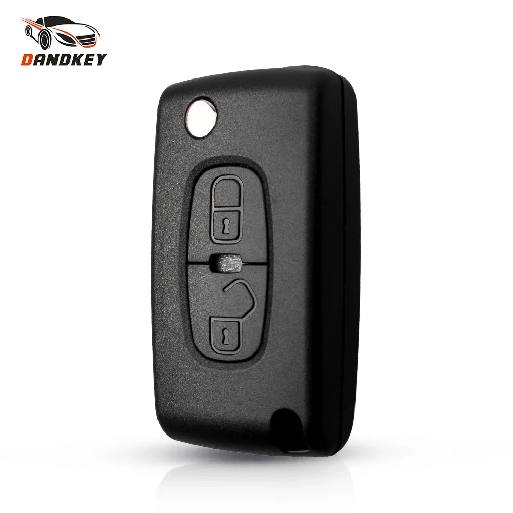 Dandkey For Peugeot 4007 ET 4008 For Citroen C-Crosser C4 Aircross Key 2 Buttons Flip Remote Key Shell Fob Case MIT-11R blade