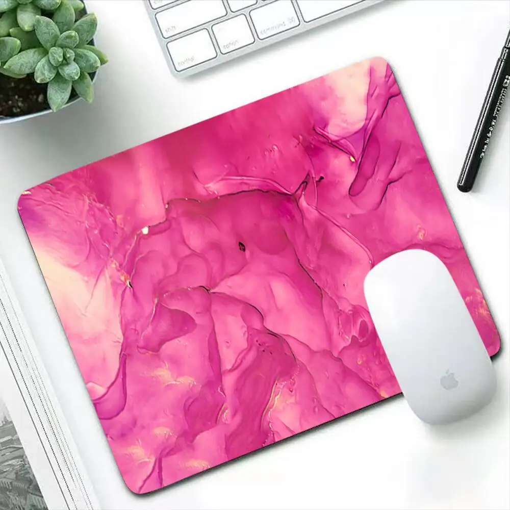 

Pink marble Mouse pad Small Gaming MousePad Anti-slip Rubber Carpet Keyboard Mouse Mat PC Gamer Mat For LOL CS GO Carpet Table