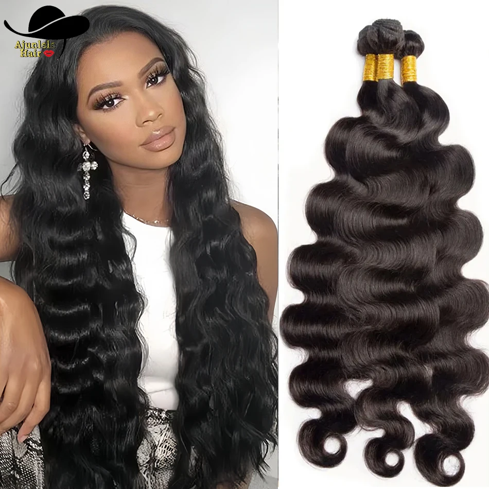 Fasci di onde del corpo dei capelli malesi Fasci di capelli Remy non trattati Colore naturale Estensioni dei capelli umani al 100% per le donne nere
