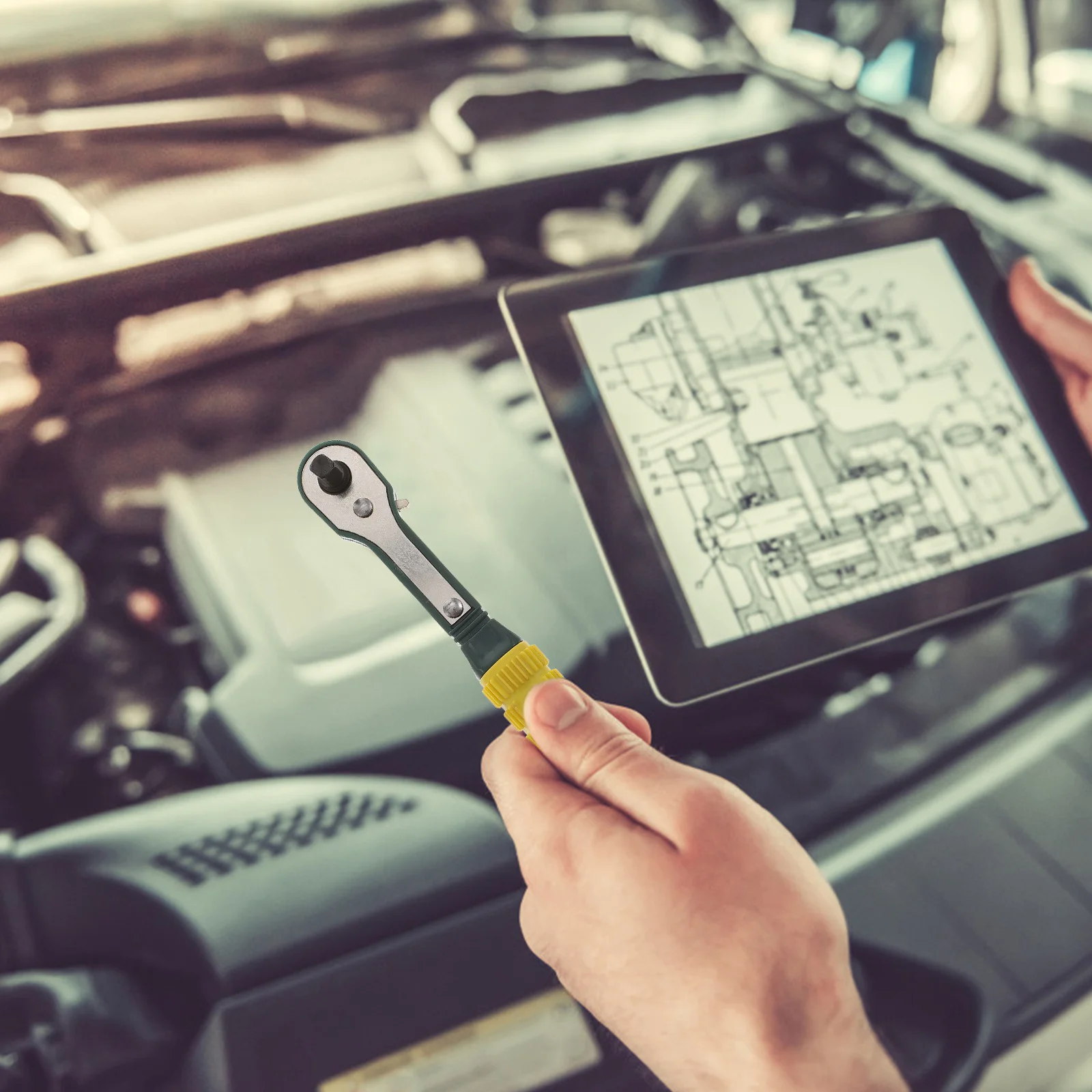 

3Pcs Quick Ratchet Wrench Premium Durable Material Comfortable Handle Adjustable Forward Reverse for Bike Home Electrical