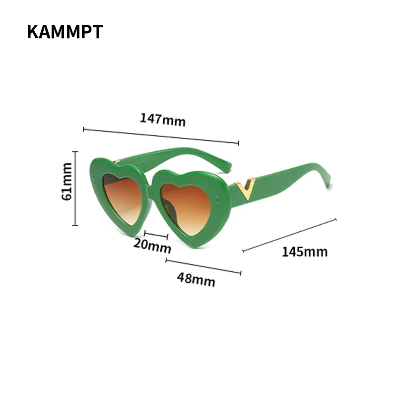 Nowe wielokolorowe okulary przeciwsłoneczne w kształcie serca modne modne kobiece odcienie Top marka spersonalizowane markowe designerskie okulary