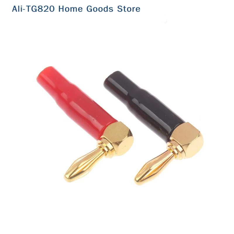 [TG820]4/8Pcs Soft Plastic Shell 90° Connectors 4mm L-shaped Right Angle Banana Plugs For Audio Video & Speaker Systems - view 5