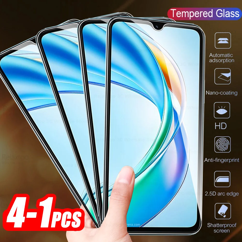 Screen Protector For Honor 90 Lite 1-4PCS Protective Glass For Honor x5b Plus X8b X6b X7c HonorX5b Tempered Glass Flim Cover