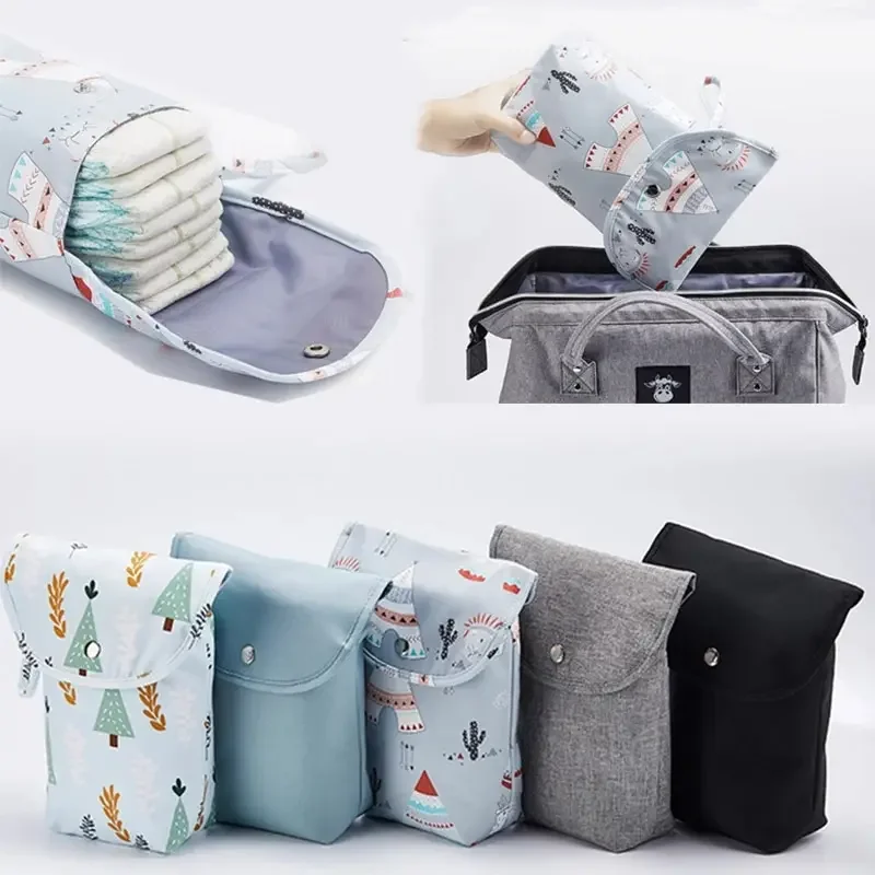 Baby Diaper Bag Waterproof Wet Dry Pack Mummy Storage Pouch Nappy Organizer Insert Tote Purse Travel Stroller Carry Bag