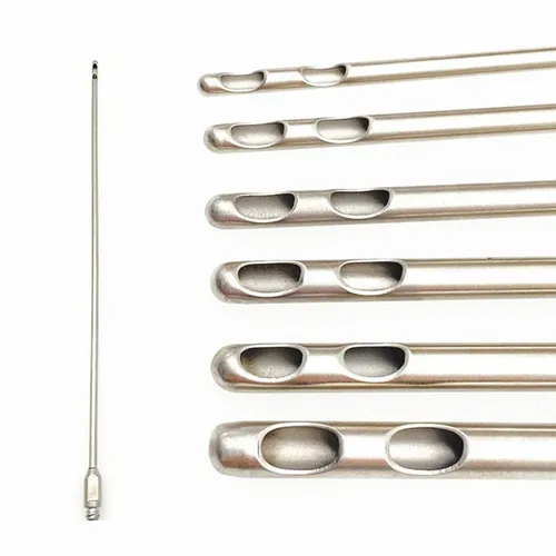 Stardard Cánula de liposucción de dos agujeros Aguja de transferencia de grasa Herramientas de microcánula Cánulas de liposucción