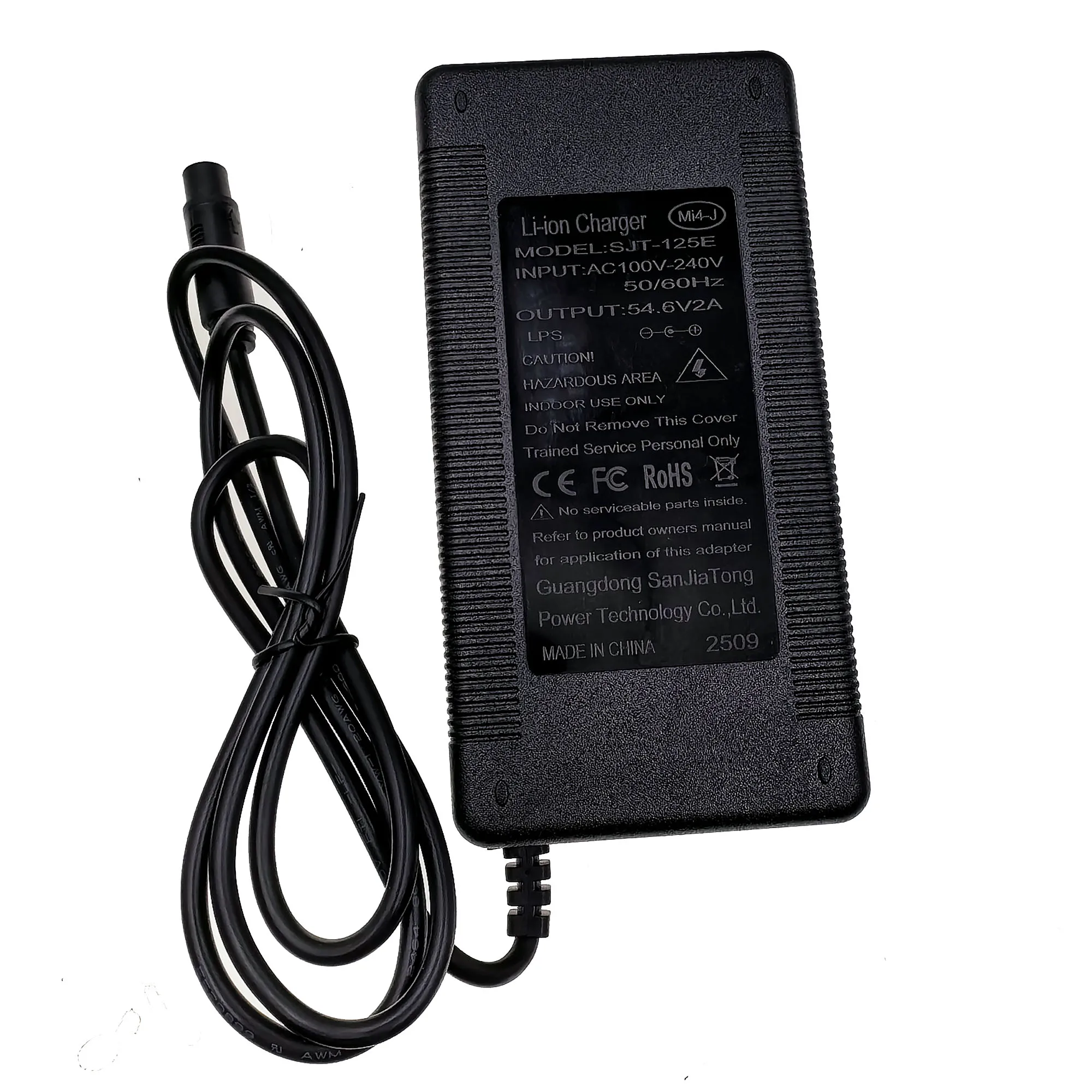 شاحن 54.6 فولت لبطارية ليثيوم أيون 48 فولت 2A 13S 18650 مع موصل MI4-Julet 3105