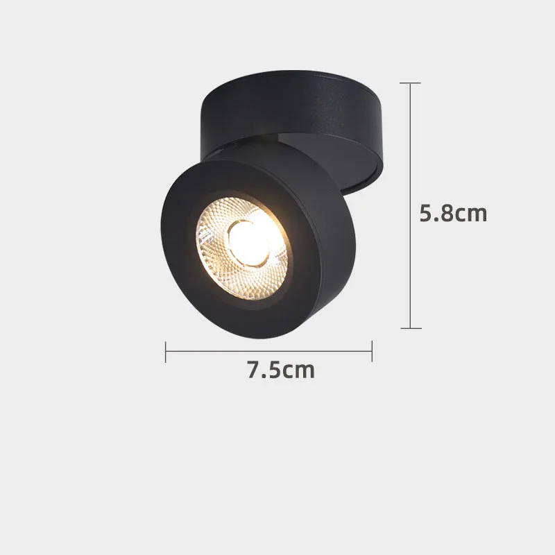 LED Surface Mounted Downlight Dimmable Ceiling Spot Adjustable 360 Rotating 7W 10W 12W Lamps For Home Indoor Lighting Fixture