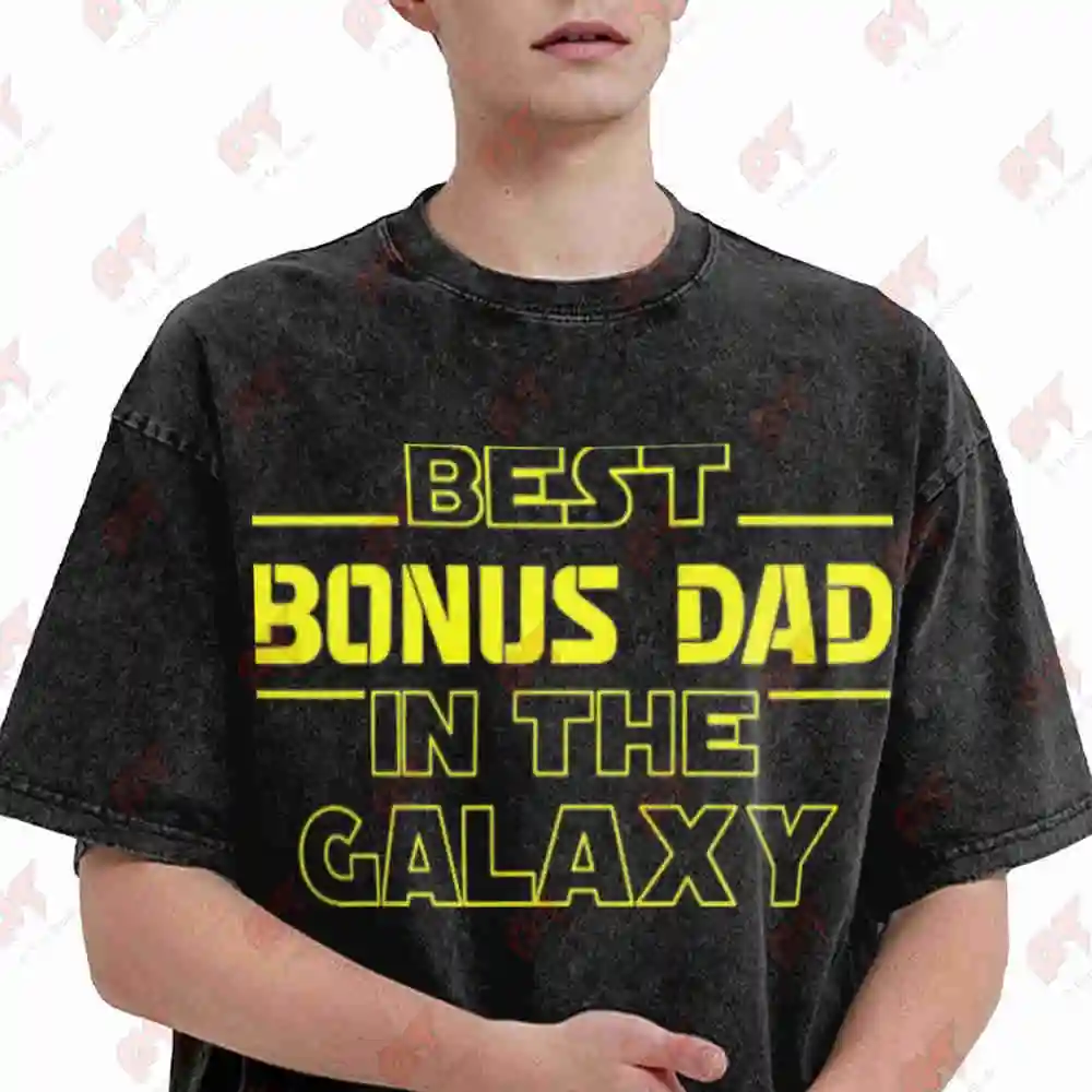 Bonus Dad Vintage Washed Tee Pure Cotton T-Shirt