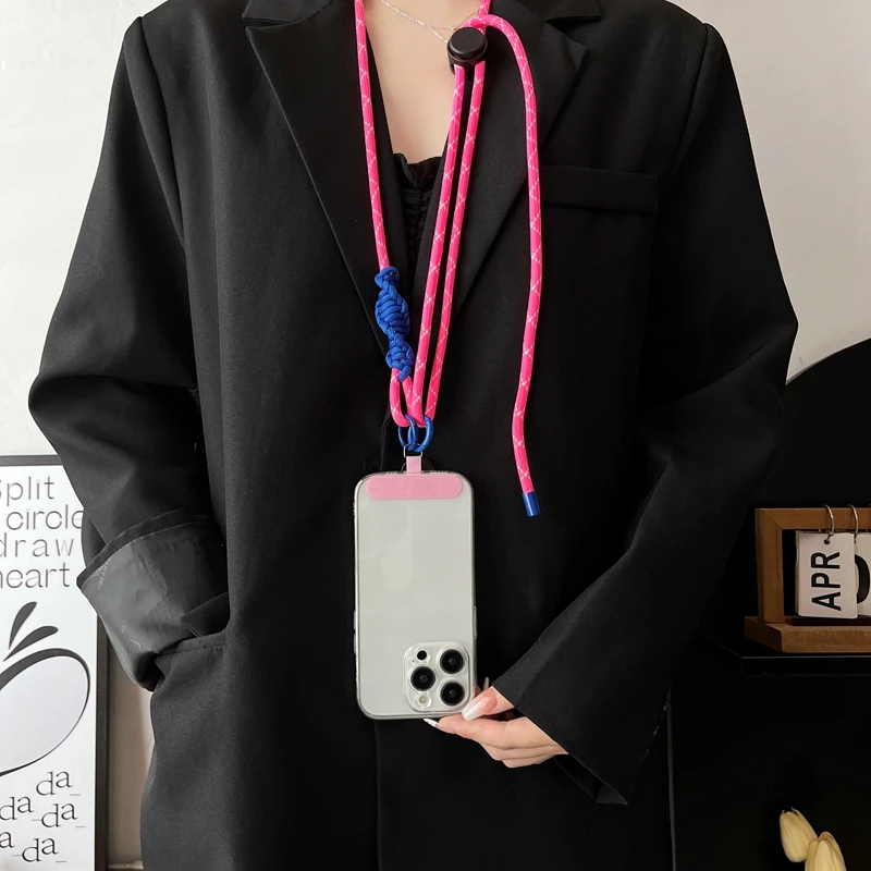 INS Color Adjustable Phone Strap Crossbody Lanyard Stylish Sport Lanyard Long Mobile Phone Rope Pendant For iPhone Camera Strap