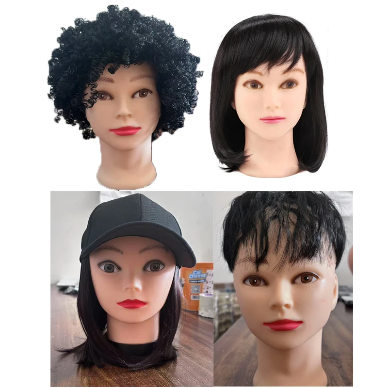 أنثى عارضة أزياء رئيس المشبك لممارسة ماكياج التجميل القزم رئيس لعرض قبعة شعر مستعار وهدية مجانية #6