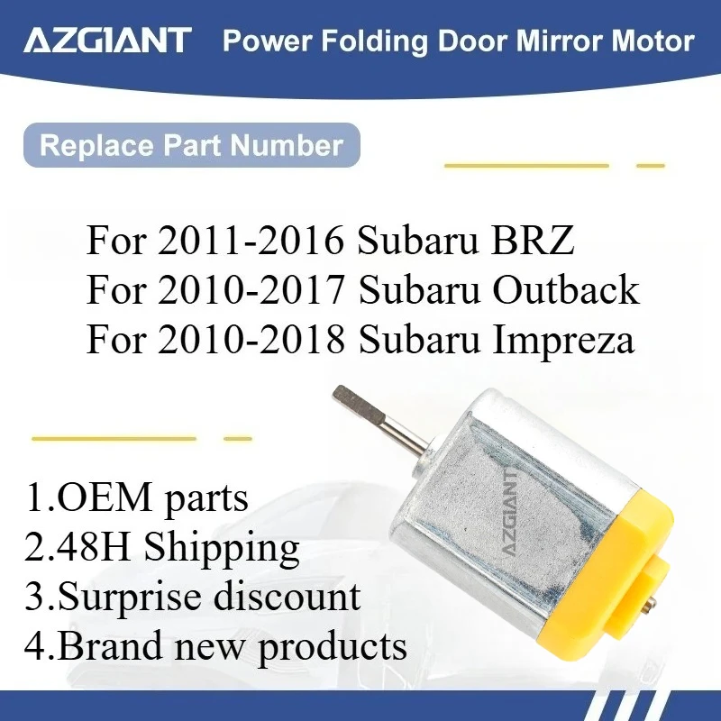 

For Subaru BRZ Outback Impreza 2011-2016 Car Wing Mirror Folding Power Core Motor 12V Replacement High Quality Inner Engine