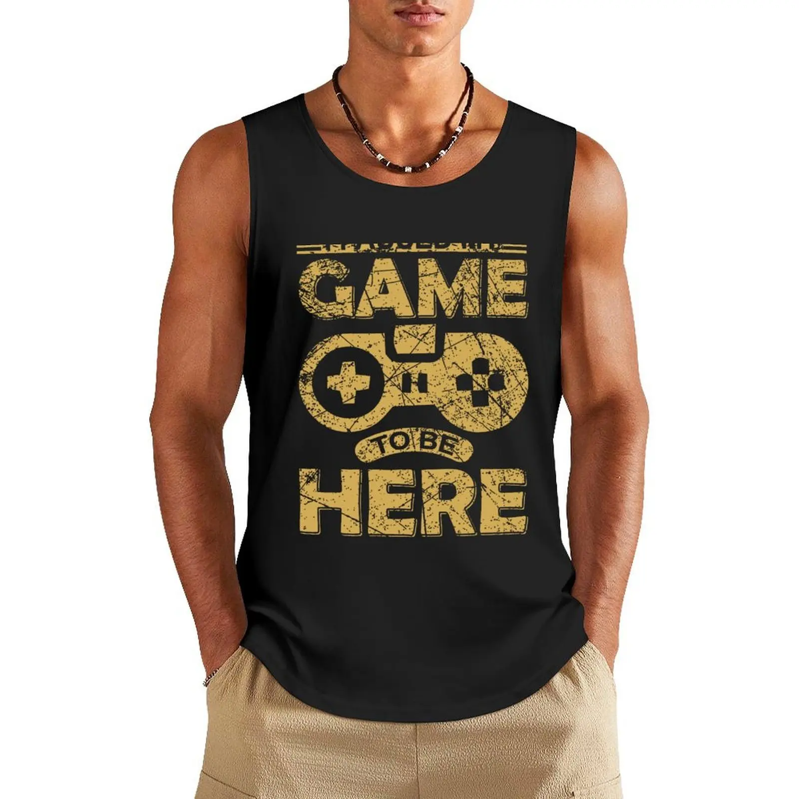 

I Paused My Game To Be Here Tank Top summer Men's tops Fitness men clothing sexy clothes men