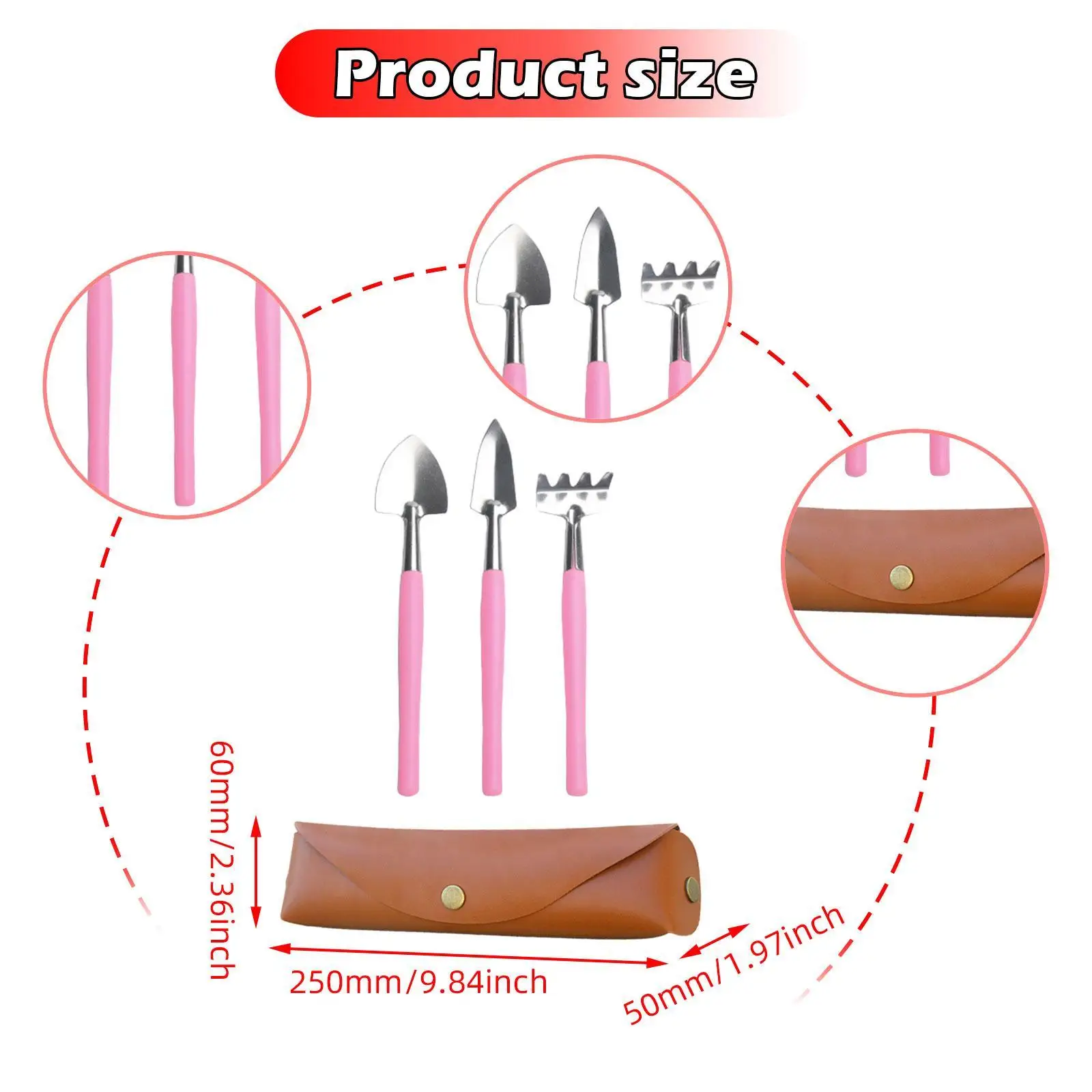 Gardening Tool Set with Mini Spade Rake Trowel for Flower Care And Yard Work