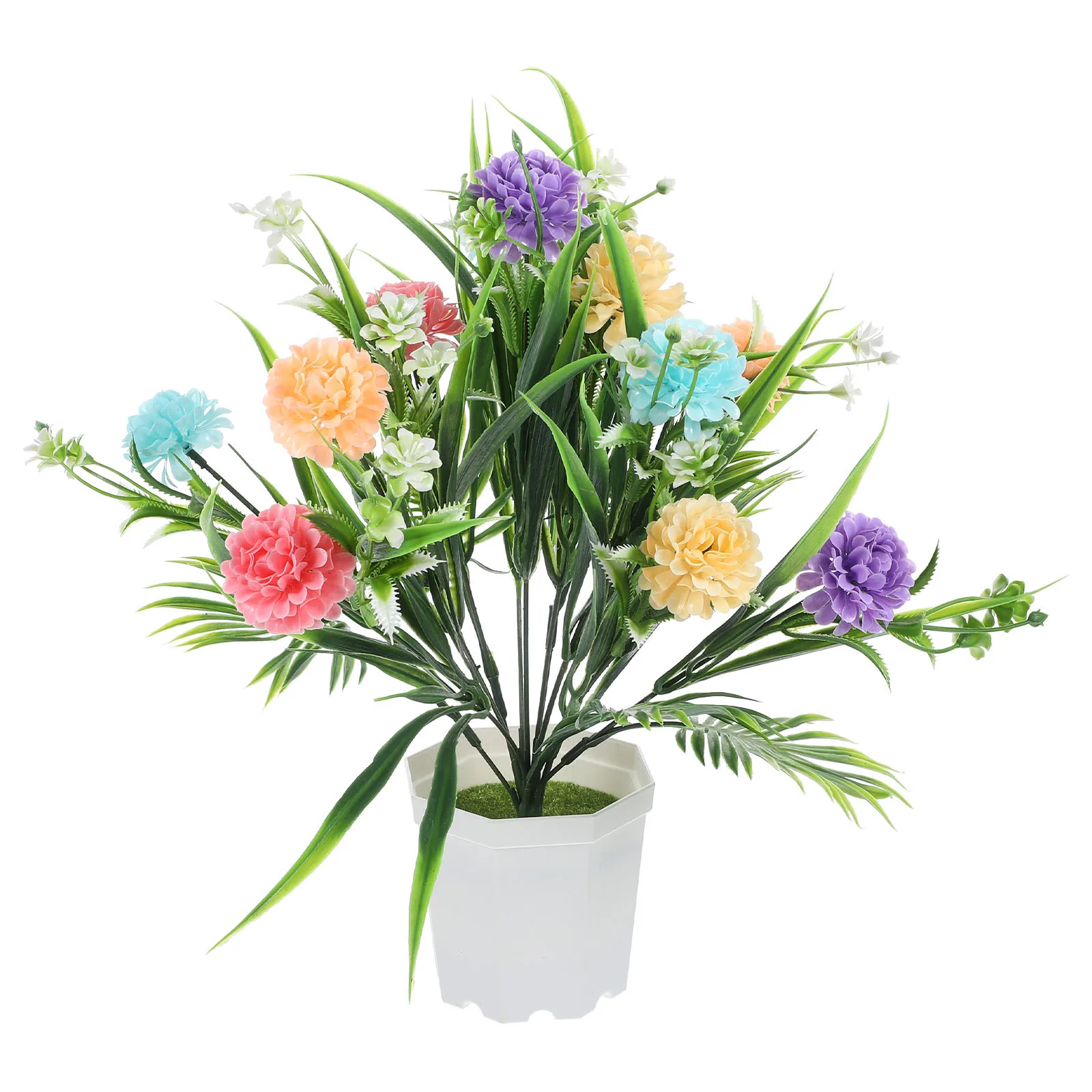 

Artificial Bonsai Potted Plants Realistic Plastic Decor Stable Base Long-Lasting Faux Flower Centerpieces Table Decoration