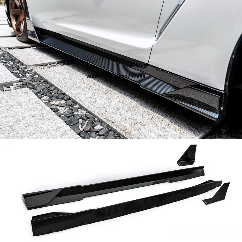 

For GT-R R35 08-16 Side Skirt Bumper Dry Carbon Fiber GTR Custom-Made Body Kits Auto Parts Modification Accessories CMST Style