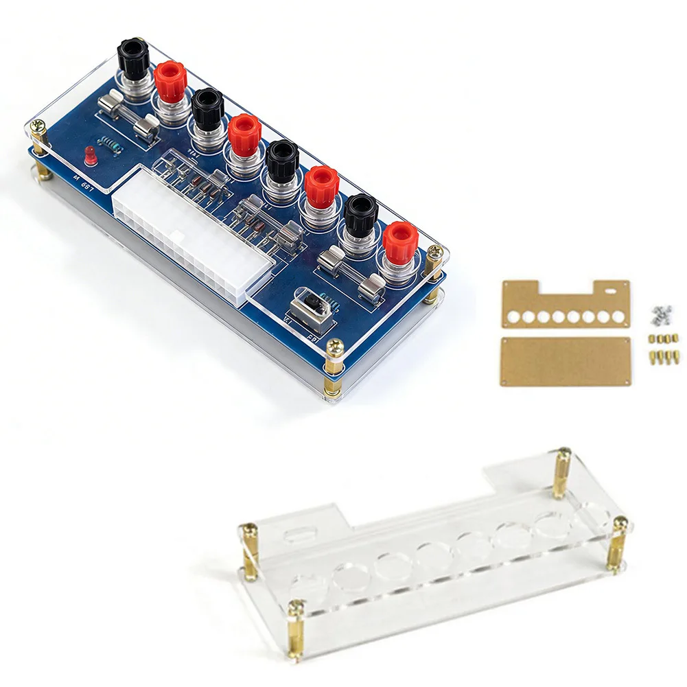 XH-M229 ATX Power Supply Adapter Board Compact ABS Module Integrated Switch Four Output Groups Enclosure for Electronics