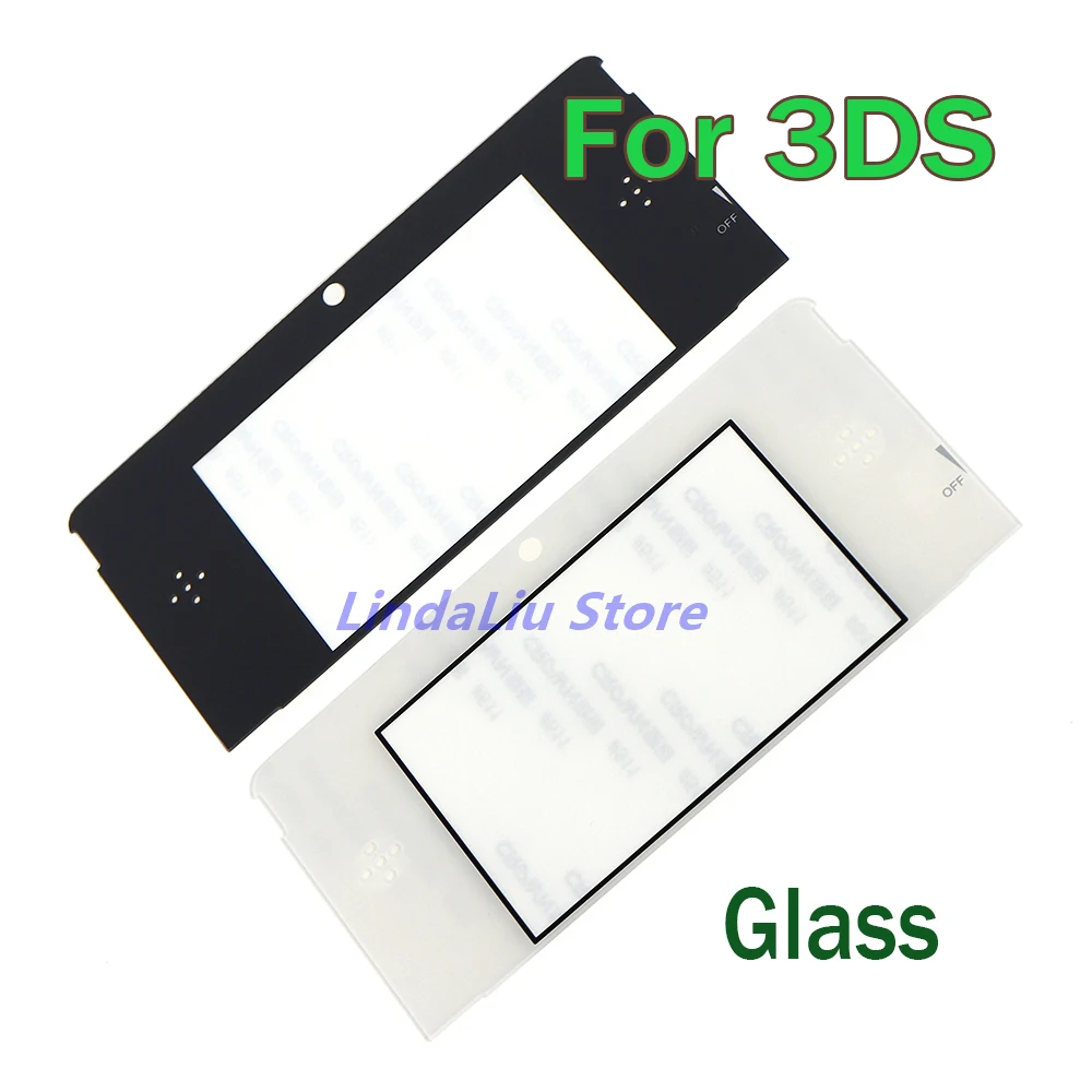 

10pcs For 3DS black white Top Front LCD Screen Frame Glass Lens Cover For 3DS Replacement Repair