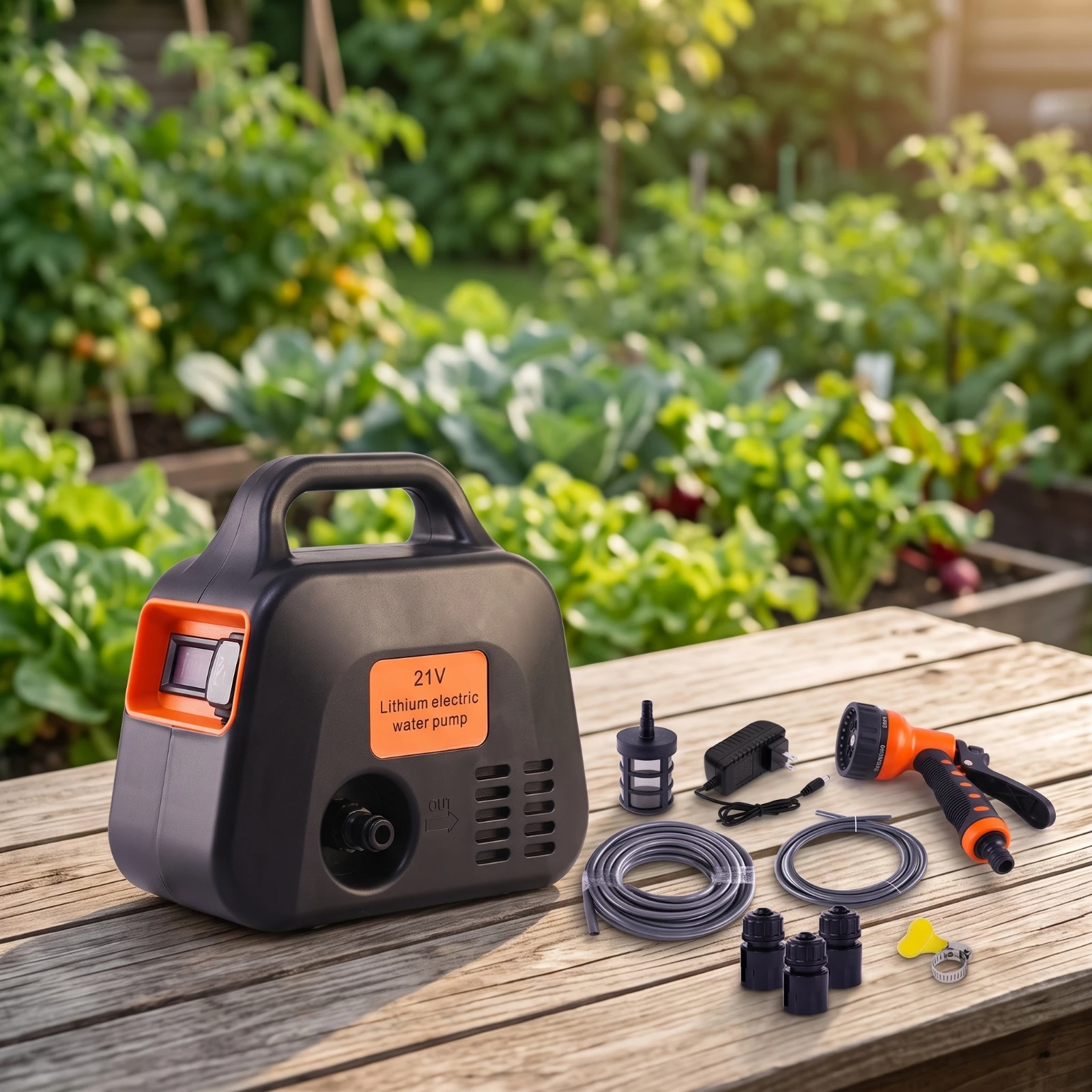 Battery Water Pump Portable Cordless Water Pump Two-Stage for Homeowners, Garden Irrigation, Car Washing